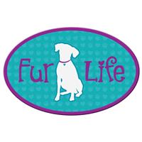 Dog Speak Fur Life Dog Oval Shaped Magnet I023842