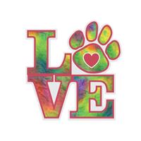 Dog Speak Love Decal I023861