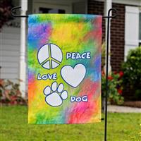 Dog Speak Peace Love Dog Garden Flag I023895