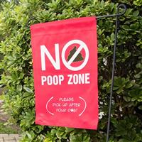 Dog Speak No Poop Zone Garden Flag  I023897