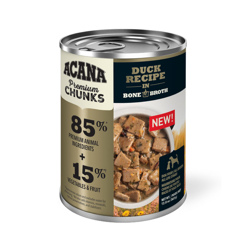 ACANA Premium Chunks Duck Recipe in Bone Broth 12.8 oz. I024188