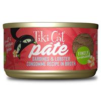 Tiki Cat Pate Sardines &amp; Lobster Consomme Recipe in Broth 2.8 oz. I024203
