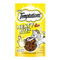 Temptations Meaty Bites Chicken Flavor Cat Treats  I024373