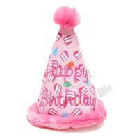 The Worthy Dog Pink Birthday Hat Toy I024670