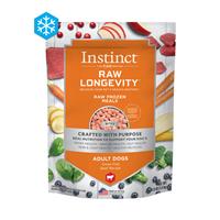 Instinct Raw Longevity Frozen Bites For Adult Dogs Grass-Fed Beef Recipe 7 oz. I024908