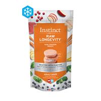 Instinct Raw Longevity Frozen Patties For Adult Dogs Beef &amp; Cod Recipe 6 lbs. I024918