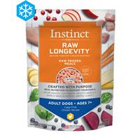 Instinct Raw Longevity Frozen Bites For Adult Dogs 7+ Cage-Free Chicken Recipe 4 ibs. I024919
