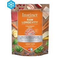 Instinct Raw Longevity Frozen Bites for Adult Cats Beef &amp; Cod Recipe 2.5 lbs. I024924