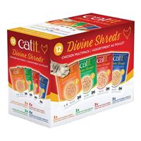 Catit Divine Shreds Chicken 12 count Multipack I024963
