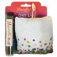 Meowijuana Get Lit Catnip Birthday Cake Refillable Catnip Toy I025320