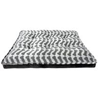 Arlee Pet Bella Charcoal ZigZag Bone Printed Orthopedic Mattress Bed I025883b