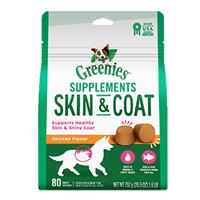 GREENIES Supplements Skin &amp; Coat Chicken Flavor Soft Chews 80 ct. I025890