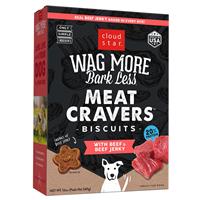 Cloud Star Wag More Bark Less Meat Cravers Biscuits with Beef &amp; Beef Jerky 12 oz. I026155