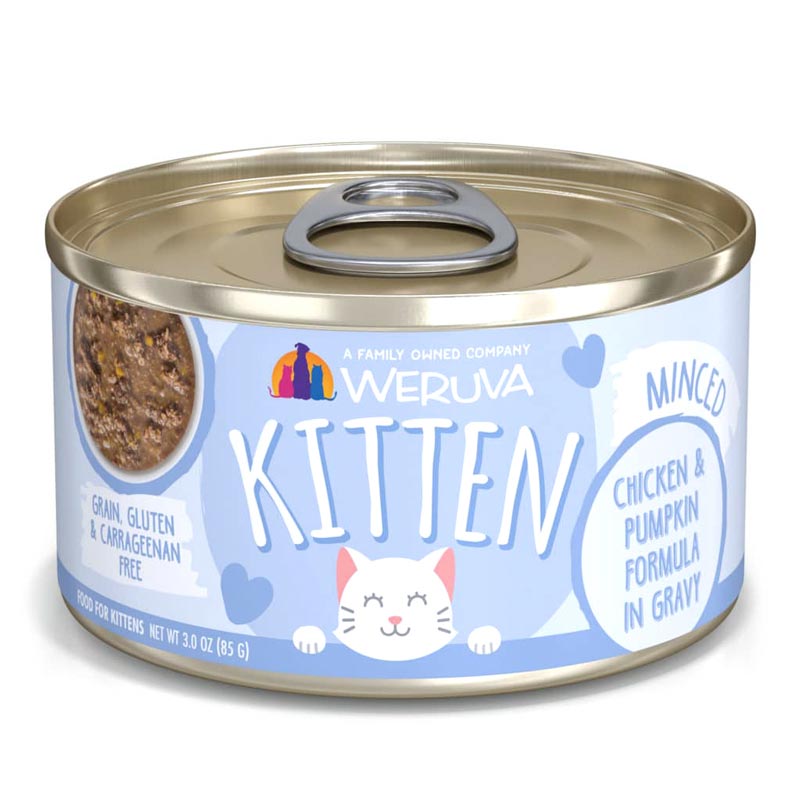 WERUVA Kitten Minced Chicken &amp; Pumpkin Formula in Gravy 3 oz. I026262