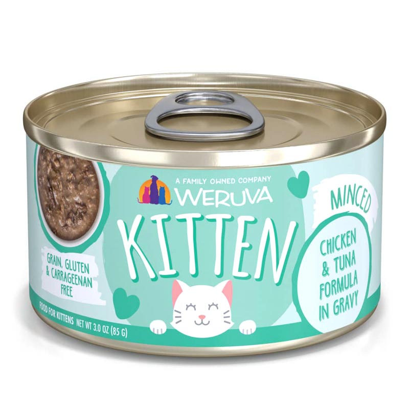 WERUVA Kitten Minced Chicken &amp; Tuna Formula in Gravy 3 oz. I026263