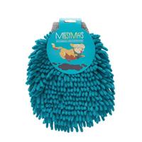 Messy Mutts Chenille Dog Grooming Mitt Blue I026365