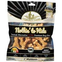 Fieldcrest Farms Nothin&#39;to Hide Ultra 3&quot; Wishbones Beef Flavored 12 pack I026646