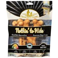 Fieldcrest Farms Nothin&#39; to Hide Ultra 7&quot; Wishbones Beef Flavored 2 pack I026649