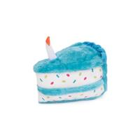 ZippyPaws NomNomz Blue Birthday Cake Dog Toy 7 in
