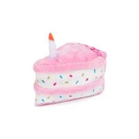 ZippyPaws NomNomz Pink Birthday Cake Dog Toy 7 in