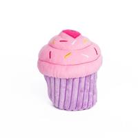 ZippyPaws NomNomz Pink Cupcake Dog Toy 5.5 in