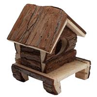 A&amp;E Cage Company Nibbles Small Deluxe Log Cabin Hut I026770