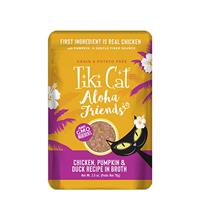 Tiki Cat Aloha Friends Chicken, Pumpkin &amp; Duck Recipe in Broth 2.5 oz. I026792