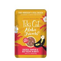 Tiki Cat Aloha Friends Chicken, Pumpkin &amp; Beef Recipe in Broth 2.5 oz, I026793