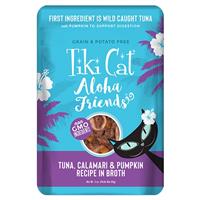 Tiki Cat Aloha Friends Tuna, Calamari &amp; Pumpkin Recipe in Broth 3 oz. I026799
