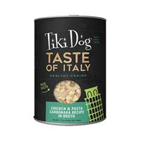 Tiki Dog Taste of Italy Chicken &amp; Pasta Carbonara Recipe in Broth 12 oz. I026806