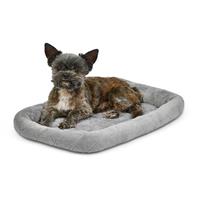 MidWest Quiet Time Deluxe Diamond Stitch Bolstered Pet Bed Gray I026831b