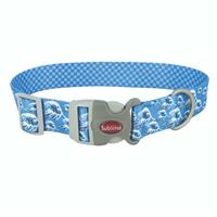 Coastal Sublime Blue Waves Adjustable Dog Collar 1&quot; x 12&quot;-18&quot; I026887