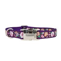 Coastal Pet Attire Purple Floral  Ribbon Collar 5/8 x 12-18 I026908