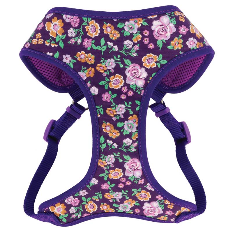 Coastal Purple Floral Pet Attire Ribbon Harness XXS I026919