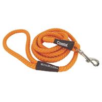 Coastal Water &amp; Woods Orange Rope Snap Lead 1/2 x 6ft I026924