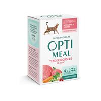 Optimeal Tender Morsels Is Aspic with Lamb &amp; Veggies 4 Pack 3 oz. Pouches I026988