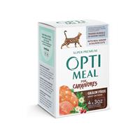 Optimeal Tender Morsels in Savory Sauce with Real Shrimp &amp; Salmon Cuts 4 Pack 3 oz. Pouches I026991