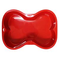 Puppy Cake Red Silicone Dog Bone Cake Pan I027314