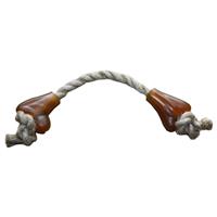 Indipets All Natural Rubber Bone With Jute Rope Dog Toy
