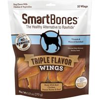 SmartBones Triple Flavor Wings with Real Chicken, Peanut Butter &amp; Beef  10 count I027594
