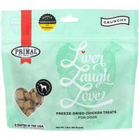 Primal Liver, Laugh, Love Freeze-Dried Chicken Treats for Dogs 1.5 oz. I027999