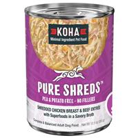 KOHA Pure Shreds Shredded Chicken Breast &amp; Beef Entree for Dogs I028205