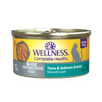 Wellness Complete Health 7+ Age Advantage Pate Tuna &amp; Salmon Entree  Cat Food 3 oz. I028213