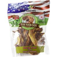 Nature&#39;s Own Pet Chews Premium Chew Treat for Dogs Duck Feet 12ct I028404