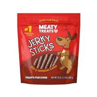 Meaty Treats Jerky Sticks Beef &amp; Pepperoni Flavor Dog Treats 22.5 oz. I028726