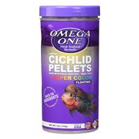 Omega One Large Floating Cichlid Pellets + Super Color 6 oz