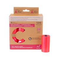 CLOEeCLUZO Pink Pet Waste Bags Unscented Scent 120ct I029141