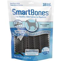 SmartBones Triple Action Dental Sticks Made with Real Bone Charcoal &amp; Spearmint for Small Dogs 18ct I029148