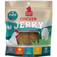 Plato Pet Treats Chicken Jerky with Goat Milk Dog Treats 7 oz. I029163