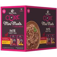 Wellness CORE Grain Free Mini Meals for Small Breed Pate Variety Pack I029280